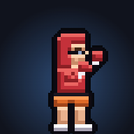 Night Mike, a fighter in a hood and shades